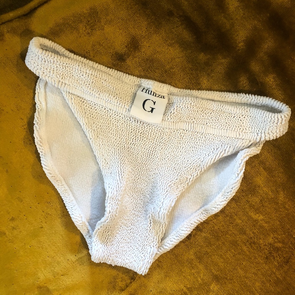 White Hunza G Bikini Bottoms